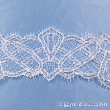 White Saree Thin Lace Trim Ribbon